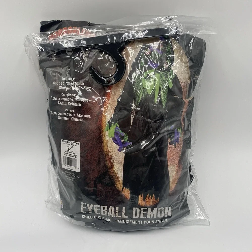 Eyeball Demon Monster Halloween Costume Kids Medium 7-8 New Complete SEE PICS - Picture 11 of 12